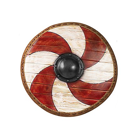 Scudo rotondo - Rosso/Bianco (70 cm)