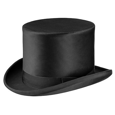 Seidenglanz Zylinder schwarz 15 cm