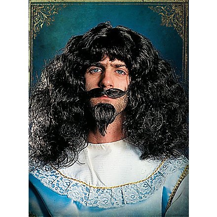 Set barba da moschettiere con parrucca