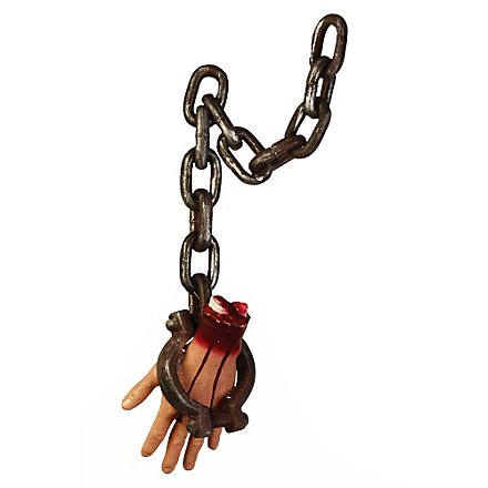 Severed Hand in Chain Halloween Decoration