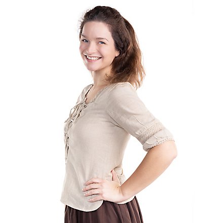 Short sleeve medieval blouse - Valeria