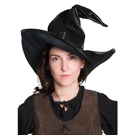 Sombrero de Bruja de Cuero - Wicca