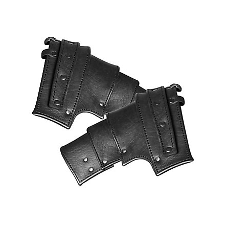 Spalle in pelle - combattente, nero