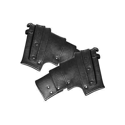 Spalle in pelle - combattente, nero