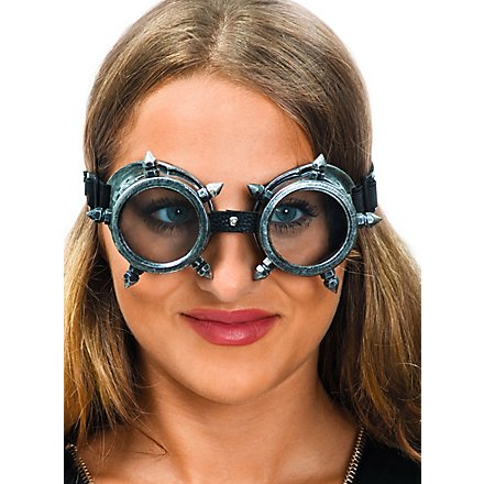 Steampunk Brille silber