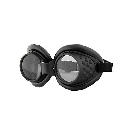 Steampunk Fliegerbrille schwarz 