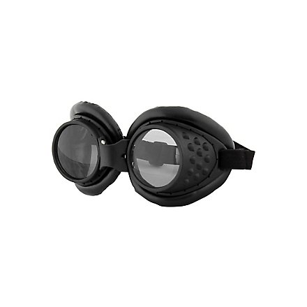 Steampunk Fliegerbrille schwarz 