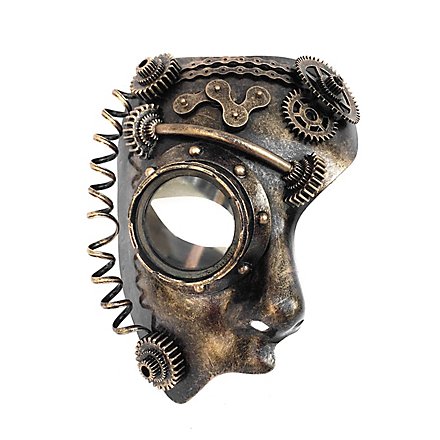 Steampunk half-mask android