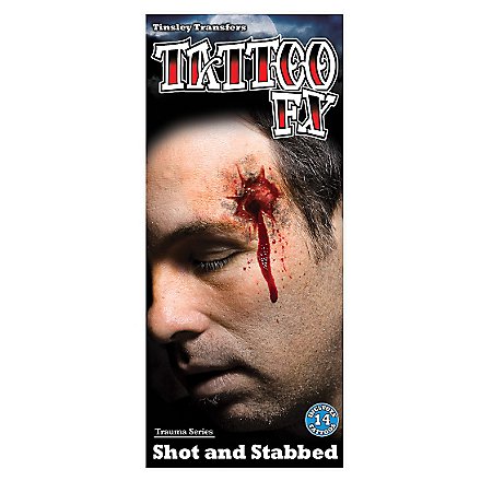 Tatuaggio adesivo del foro della pallottola