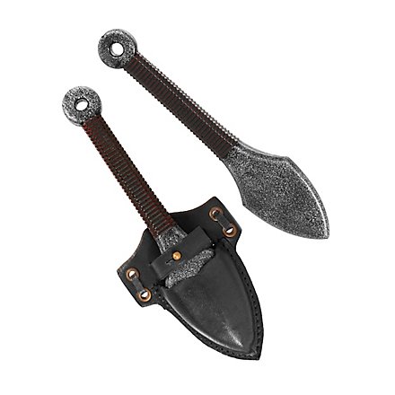 Throwing dagger with sheath - Kunai, black, Larp weapon