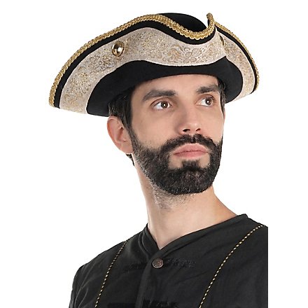 Tricorn hat with golden border