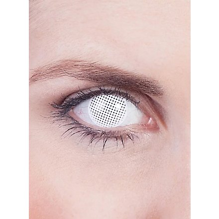 White Out Colored Prescription Contact Lenses, Full Eye Lens