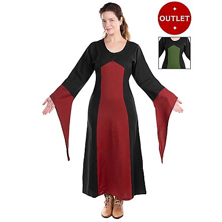Women's dress with trumpet sleeves - Freda