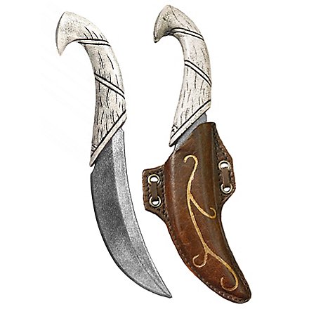 Wurfmesser mit Scheide - Elfisch, schwarz Polsterwaffe