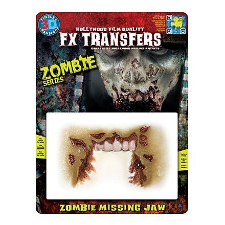 Zombie sans mâchoire inférieure 3D FX Transfers
