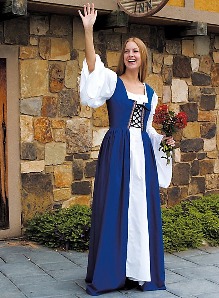 Abito medievale - Lucretia, blu