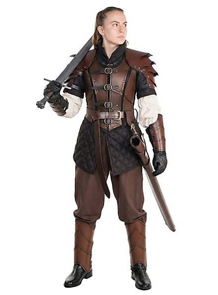 Armure en cuir, ensemble complet - Chasseuse de monstres