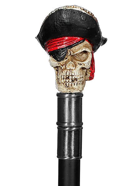 Bastone da passeggio teschio pirata