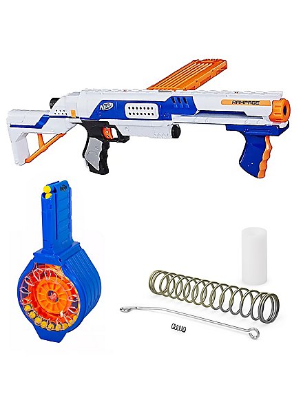 Blasterparts - Tuning-Mega-Pack kompatibel für NERF Rampage, inkl. Trommelmagazin, Tuning-Feder & Blaster