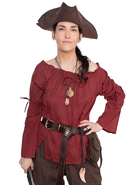 Blouse médiévale aspect lin - Mia