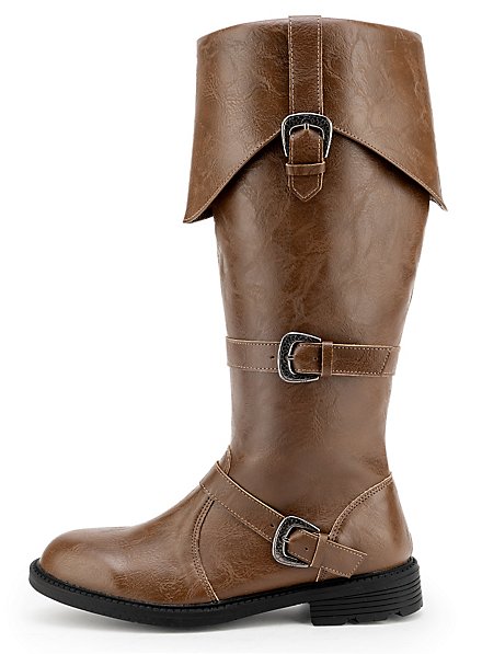 Botas De Pirata Deluxe Para Hombres Marrones