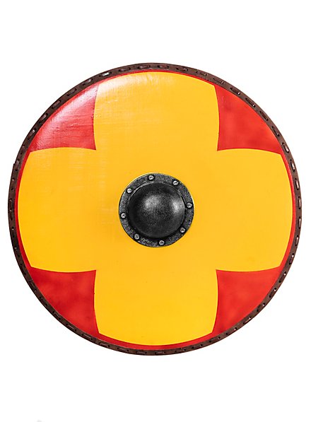 Bouclier rond 75cm - Gastir, jaune/rouge