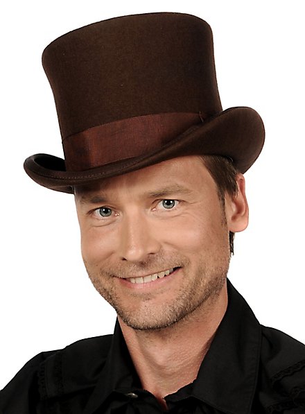 Cappello a cilindro steampunk marrone