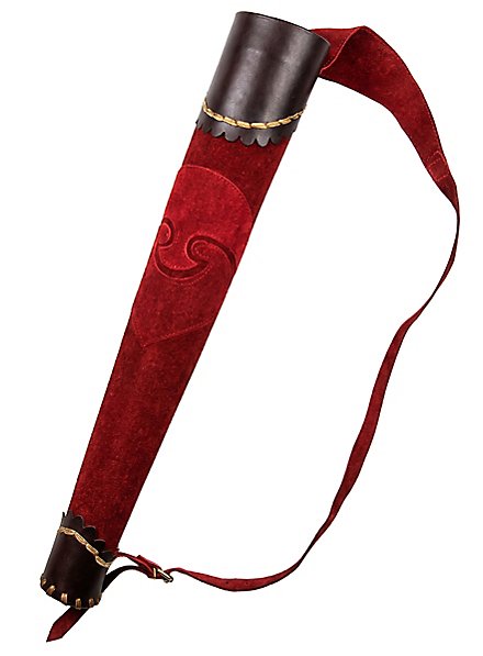 Carquois d'archer noir et rouge