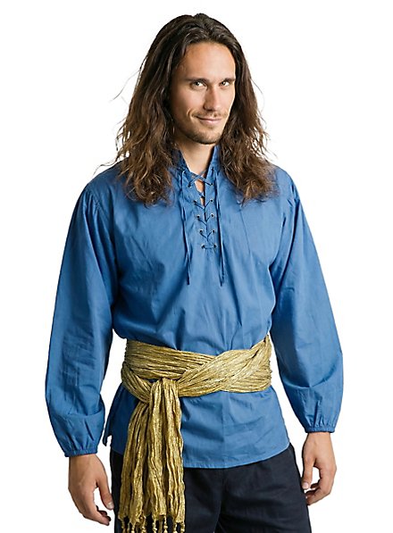 Chemise de valet bleue