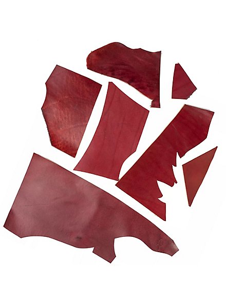 Chutes de cuir d'armure - rouge