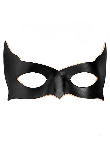 Colombina Incognito maschera in pelle nera veneziana