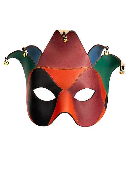 Colombina Joker Venetian Leather Mask - andracor.com
