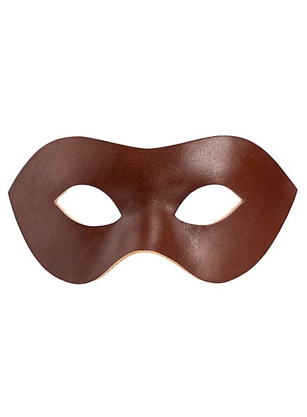 Colombina Liscia brown Venetian Leather Mask