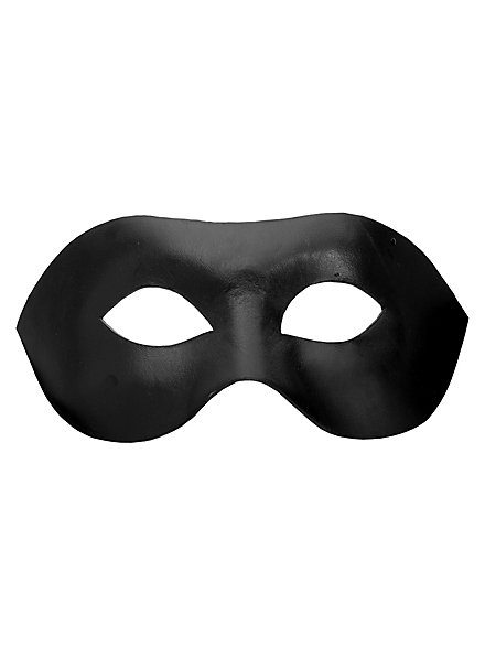 Colombina Liscia noir Masque en cuir vénitien