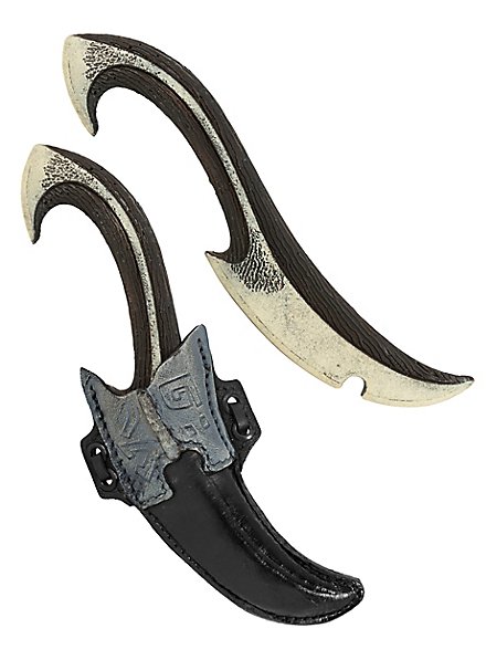Coltello da lancio con fodero - Elfo scuro, nero Arma imbottita