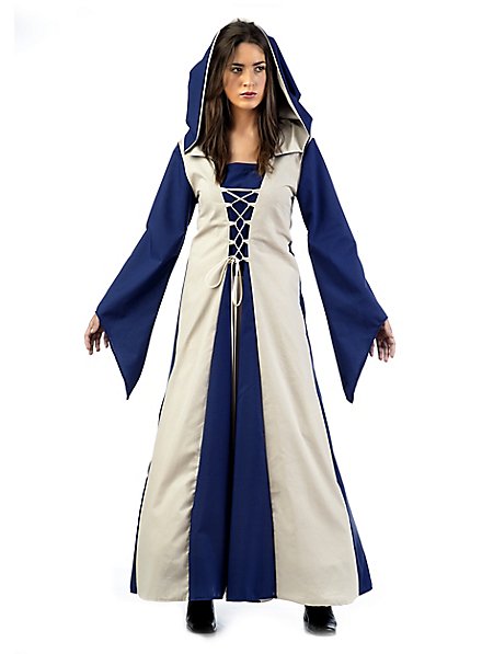 Costume medievale damigella del castello blu