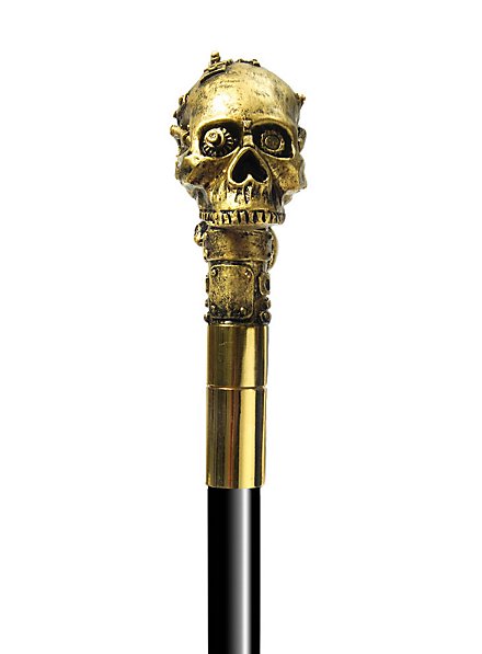 Cranio con bastone da passeggio