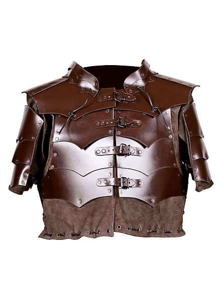 Cuirasse en cuir marron d'assassin