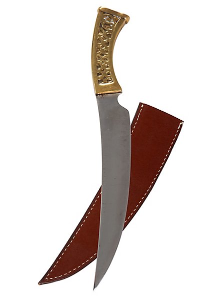 Curved dagger with brass handle - B-Ware