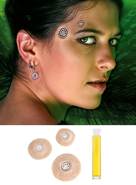 Cyberpunk Datenbuchsen Latexapplikation