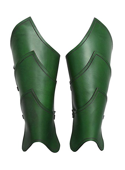 Elfenkrieger Beinschienen grün 
