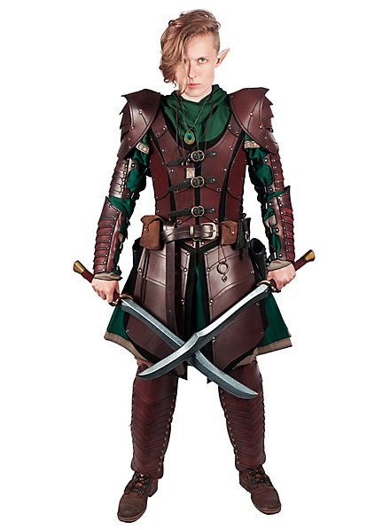 Ensemble complet d'armure en cuir - Guerrière elfe