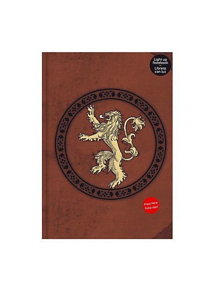 Game of Thrones - Notizbuch mit Leuchtfunktion Lannister