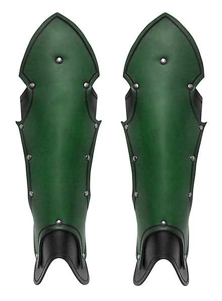 Gotische Beinschienen grün 