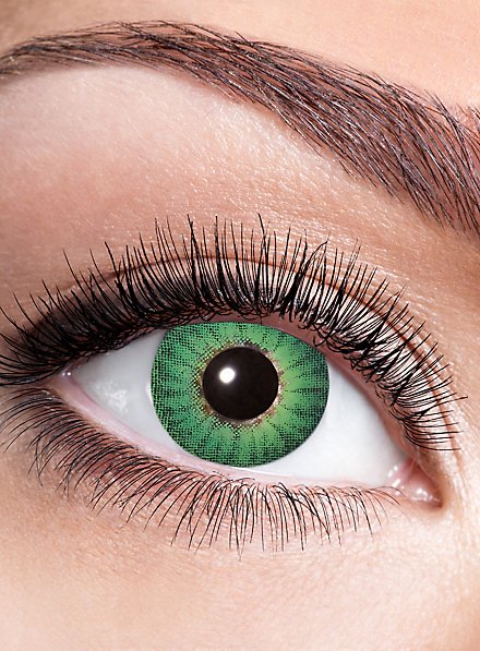 Green iris contact lens with diopters