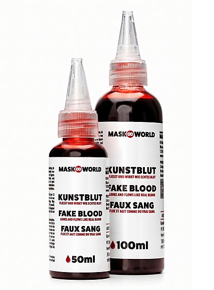 Kunstblut Flasche mit Dosierspitze 50 ml / 100 ml