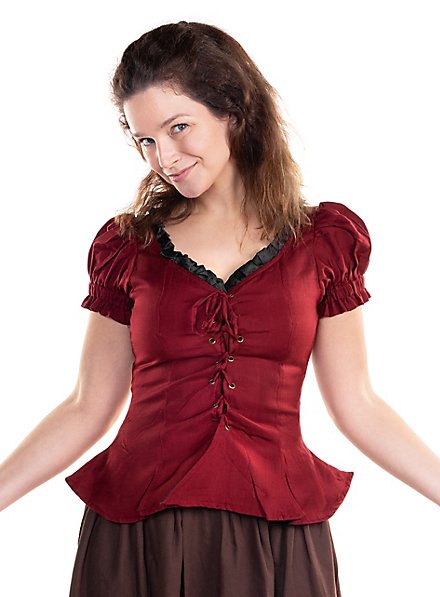 Kurzarm Mittelalterbluse - Kristin