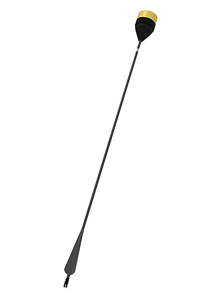 Larp-arrow flat head - black shaft