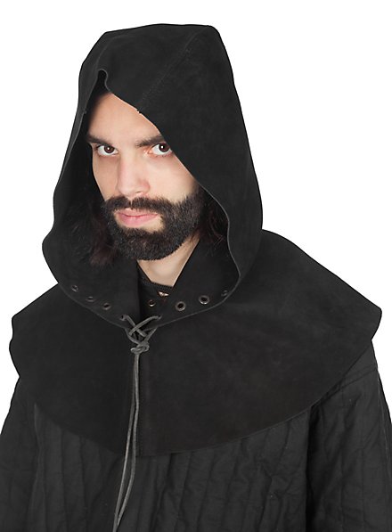 Leather hood - Rogue black