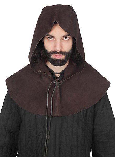 Leather hood - Rogue dark brown - andracor.com